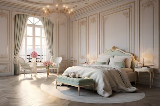 Ai Generative Photo of a elegant and modern bedroom