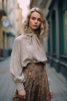 Ai Generative Photo portrait of a fashion women