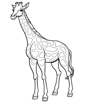 giraffe coloring pages for kids. Generative AI photo