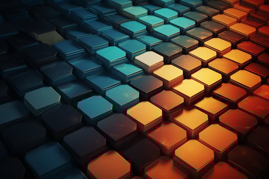 Hexagonal Geometric Abstraction. Generative By Ai photo