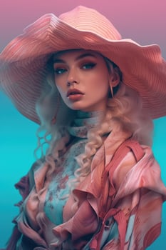 AI Generative Photo portrait of a fashion women