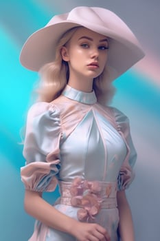 Ai Generative Photo portrait of a fashion women