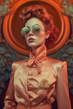 AI Generative Photo portrait of a fashion women