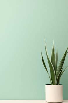 Minimalist background with Sansevieria photo