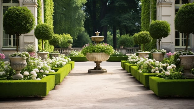 Classic french garden design photo