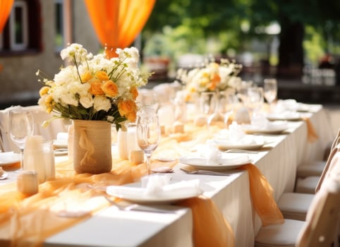Autumn dinner holiday table photo