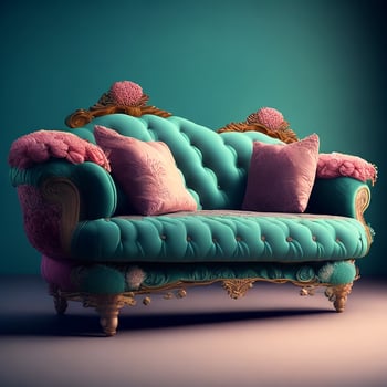 An elegant sofa AI Generated photo