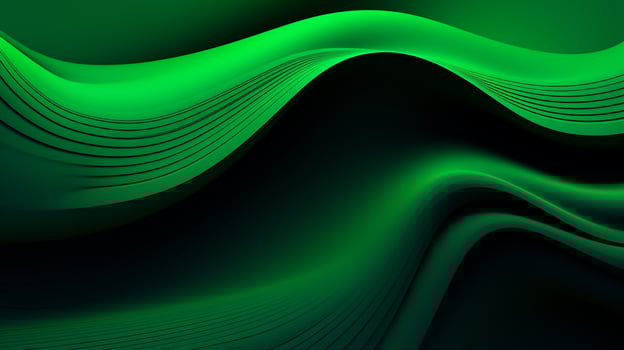 Gradient green wavy background photo