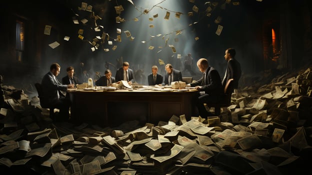 The concept of competition and struggle in business and finance photo