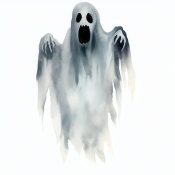 Ghosts, spirits or zombies on Halloween. Created with AI. photo