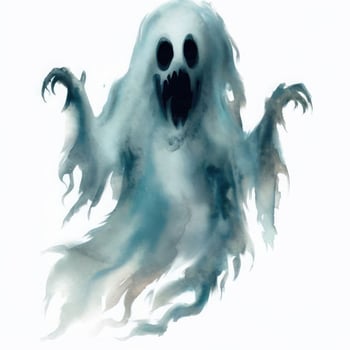 Ghosts, spirits or zombies on Halloween. Created with AI. photo