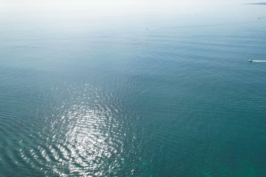 Most Beautiful View of British Landscape and Sea View of Durdle Door Beach of England Great Britain, UK. Image Was captured with Drone's camera on September 9th, 2023 photo