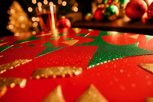 Festive Delight Christmas Themed Coasters. AI Generated. photo