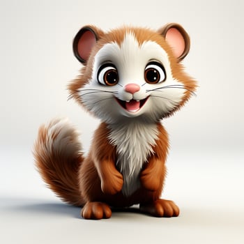 cute 3d mink cartoon photo
