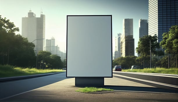Generative AI, A Blank Billboard in a Busy City An Advertising Opportunity for Your Product photo