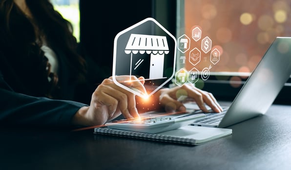 Franchise business concept, franchise network business marketing plan for branch growth and expansion. Successful franchise businesses excel in both the franchising model and marketing strategies. photo