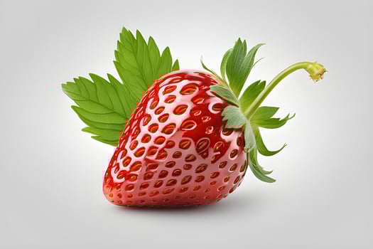 Fresh strawberry isolated on white background by Ai Generative photo