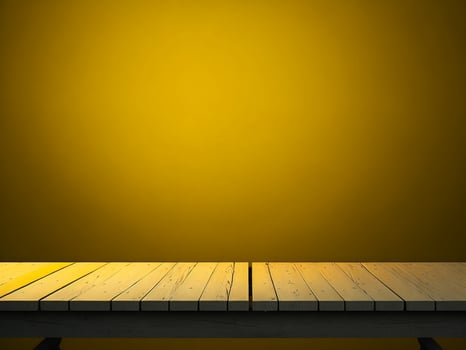 Wooden table and blur tropical green grass background, product display montage. High quality photo 8k FHD AI generated