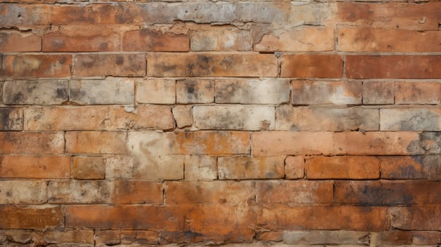 Red brick wall background, texture pattern for continuous replicate, Generative AI illustration photo