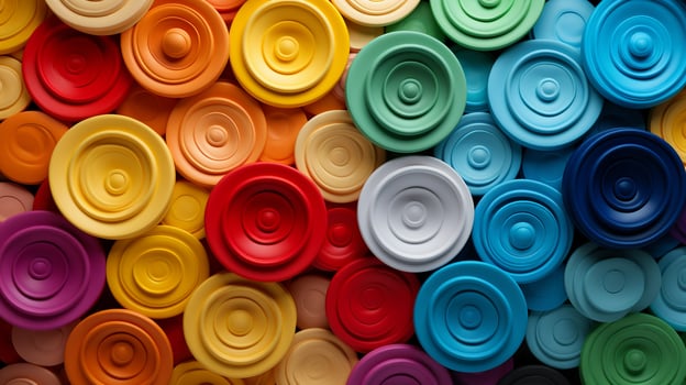 Concentric Circles in Abstract Art Exploring Size, Color, and Opacity, AI Generative photo