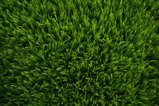 top view of Seamless green grass pattern ai generative photo