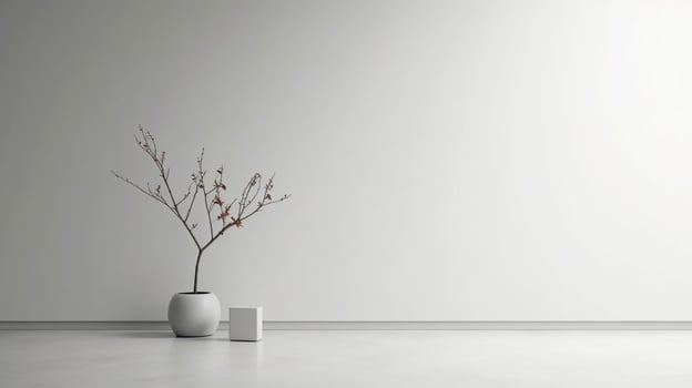 Generative AI,  Focus on minimalistic compositions and clean lines photo