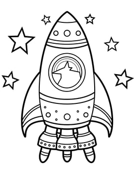 Coloring page activity for kids. Coloring UFO page. Educational worksheet for preschool. photo