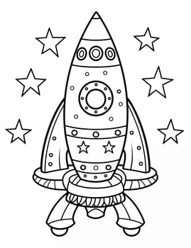 Coloring page activity for kids. Coloring UFO page. Educational worksheet for preschool. photo