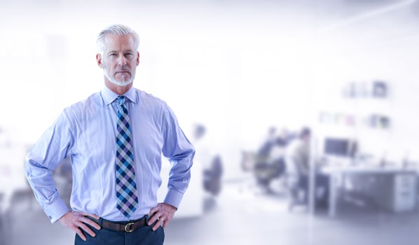 Senior businessman in his office photo
