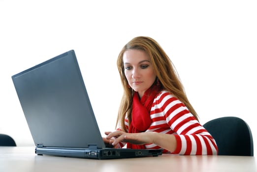 businesswoman in red... photo