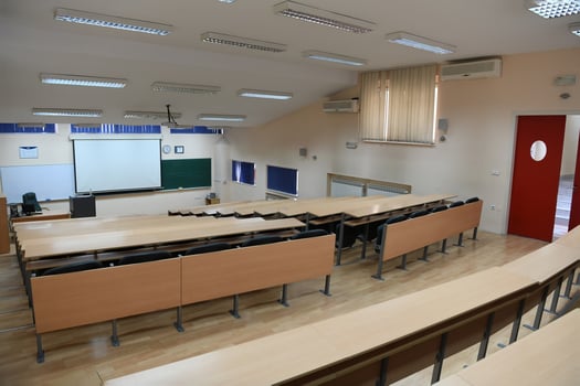 empty classroom view photo