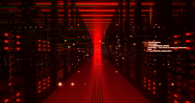 Data Center Computer Racks In Network Security Server Room Cryptocurrency Mining photo
