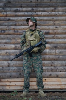 Soldier in a mission photo