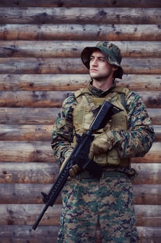 Soldier in a mission photo