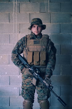 Soldier in a mission photo