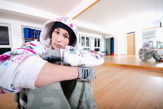 .break dancer relaxing photo