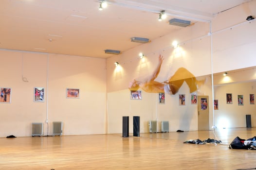 Break dancer in the studio photo