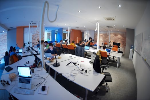 startup business people group at office photo
