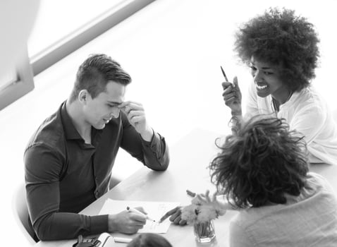 Young team at work photo