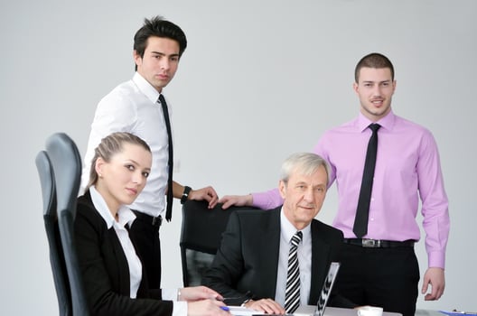 business people group on meeting photo