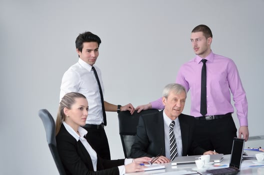 business people group on meeting photo