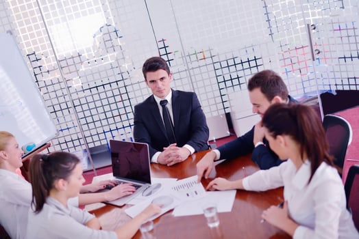 business people in a meeting at office photo