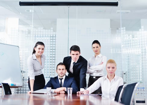 business people in a meeting at office photo