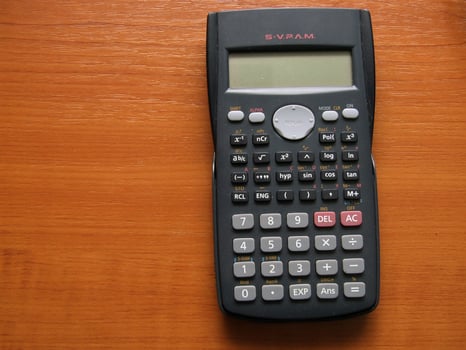 calculator on the desk photo