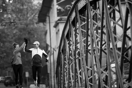 Couple exercising together photo
