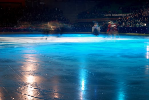While an ice-skating show photo