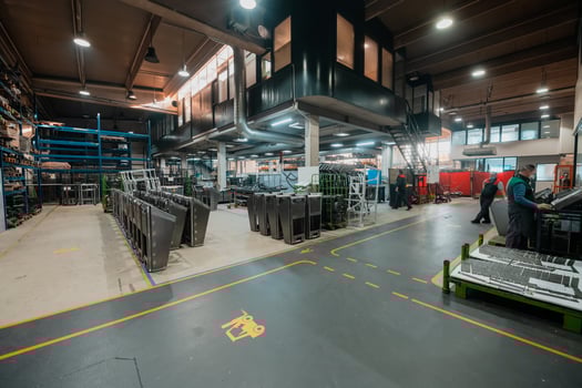 modern industrial factory for mechanical engineering equipment and machines manufacture of a production hall photo
