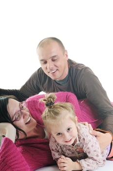 happy young family together photo