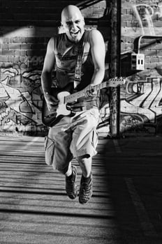 music guitar player outdoor photo
