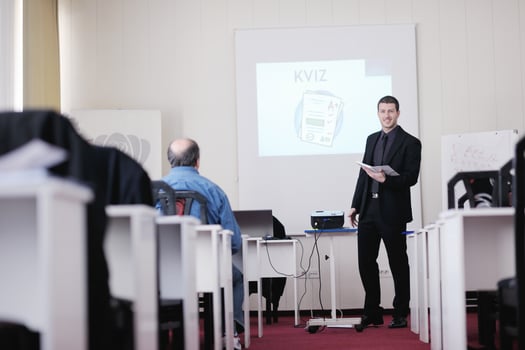 business man on seminar photo